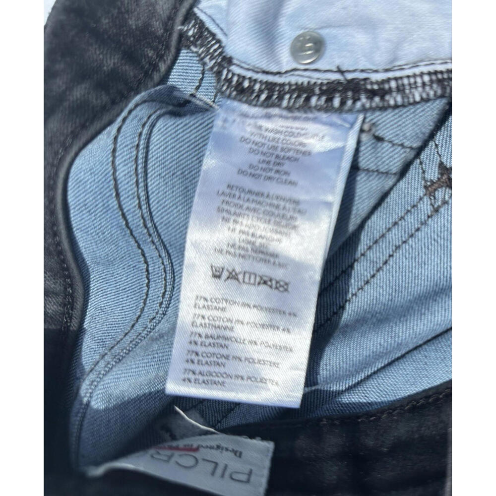 Anthropologie Pilcro The Yaya 26 Velvet Crop Flare Jeans Black Stretch $158 - Picture 8 of 9